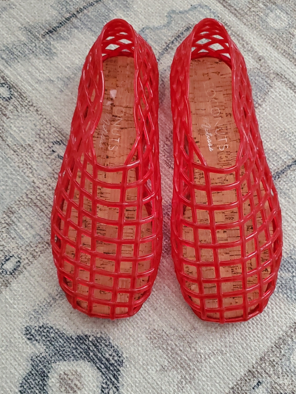 Free People Coconuts By Matisse Red Cage Jelly Flats Sz8